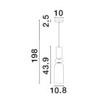 Lampy wiszące - Luces Exclusivas BALAM Wisząca Nowoczesna złoty i odcienie złota 1xE14 max 5W LE43399 - produkt 3