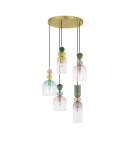 Lampy wiszące - Luces Exclusivas BALAM Wisząca Nowoczesna złoty i odcienie złota 5xE14 max 5W LE43401 - product 1