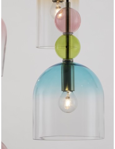 Luces Exclusivas BALAM Wisząca Nowoczesna złoty i odcienie złota 5xE14 max 5W LE43401 - produkt 2