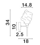 Kinkiety - Luces Exclusivas BALUN Ścienna Nowoczesna złoty i odcienie złota 1xE14 max 5W LE43404 - product 3