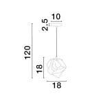 Lampy wiszące - Luces Exclusivas BALUN Wisząca Nowoczesna złoty i odcienie złota 1xE14 max 5W LE43405 - product 2