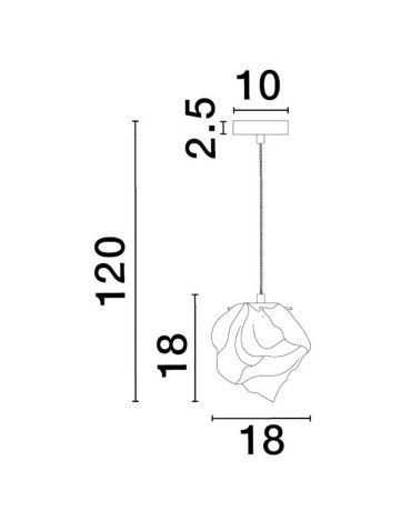 Luces Exclusivas BALUN Wisząca Nowoczesna złoty i odcienie złota 1xE14 max 5W LE43405 - product 2