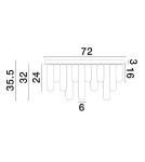 Lampy sufitowe - Luces Exclusivas BALDE Sufitowa Nowoczesna szary i odcienie szarości 12xG9 max 5W LE43407 - product 3