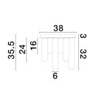 Lampy sufitowe - Luces Exclusivas BALDE Sufitowa Nowoczesna szary i odcienie szarości 6xG9 max 5W LE43409 - produkt 3