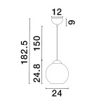 Lampy wiszące pojedyncze - Luces Exclusivas BALMI Wisząca Nowoczesna złoty i odcienie złota 1xE27 max 12W LE43410 - product 4