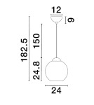 Lampy wiszące pojedyncze - Luces Exclusivas BALMI Wisząca Nowoczesna złoty i odcienie złota 1xE27 max 12W LE43411 - produkt 2