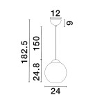 Lampy wiszące pojedyncze - Luces Exclusivas BALMI Wisząca Nowoczesna złoty i odcienie złota 1xE27 max 12W LE43412 - produkt 3