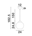 Lampy wiszące pojedyncze - Luces Exclusivas BALMI Wisząca Nowoczesna czarny 1xE27 max 12W LE43414 - product 3