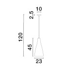 Lampy wiszące pojedyncze - Luces Exclusivas BALSA Wisząca Nowoczesna złoty i odcienie złota 1xE27 max 12W LE43415 - product 3