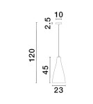 Lampy wiszące pojedyncze - Luces Exclusivas BALSA Wisząca Nowoczesna biały 1xE27 max 12W LE43416 - produkt 2