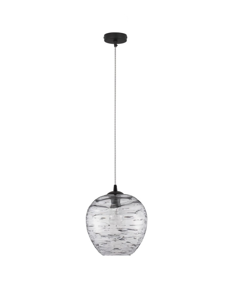 Lampy wiszące pojedyncze - Luces Exclusivas BAMBU Wisząca Nowoczesna czarny 1xE27 max 12W LE43418 - produkt kolory-swiatla.pl 1