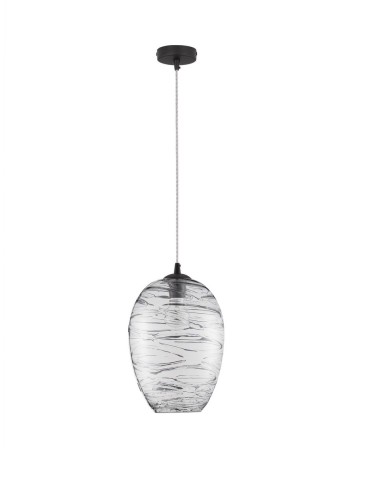Luces Exclusivas BAMBU Wisząca Nowoczesna czarny 1xE27 max 12W LE43419