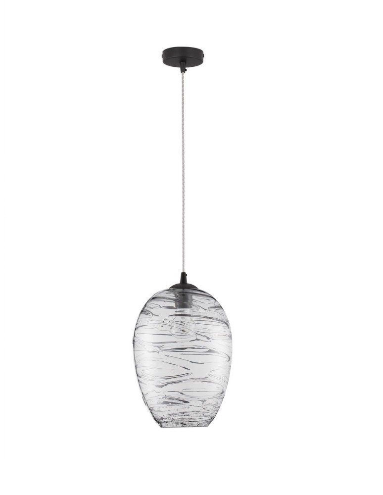 Lampy wiszące pojedyncze - Luces Exclusivas BAMBU Wisząca Nowoczesna czarny 1xE27 max 12W LE43419 - produkt kolory-swiatla.pl 1