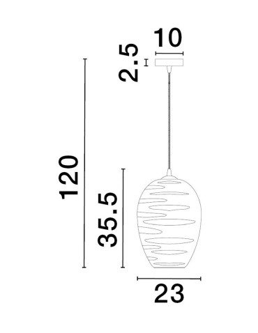 Luces Exclusivas BAMBU Wisząca Nowoczesna czarny 1xE27 max 12W LE43419 - produkt 2