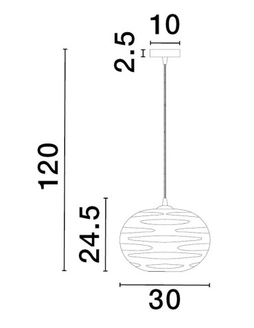 Luces Exclusivas BAMBU Wisząca Nowoczesna czarny 1xE27 max 12W LE43420 - produkt 2
