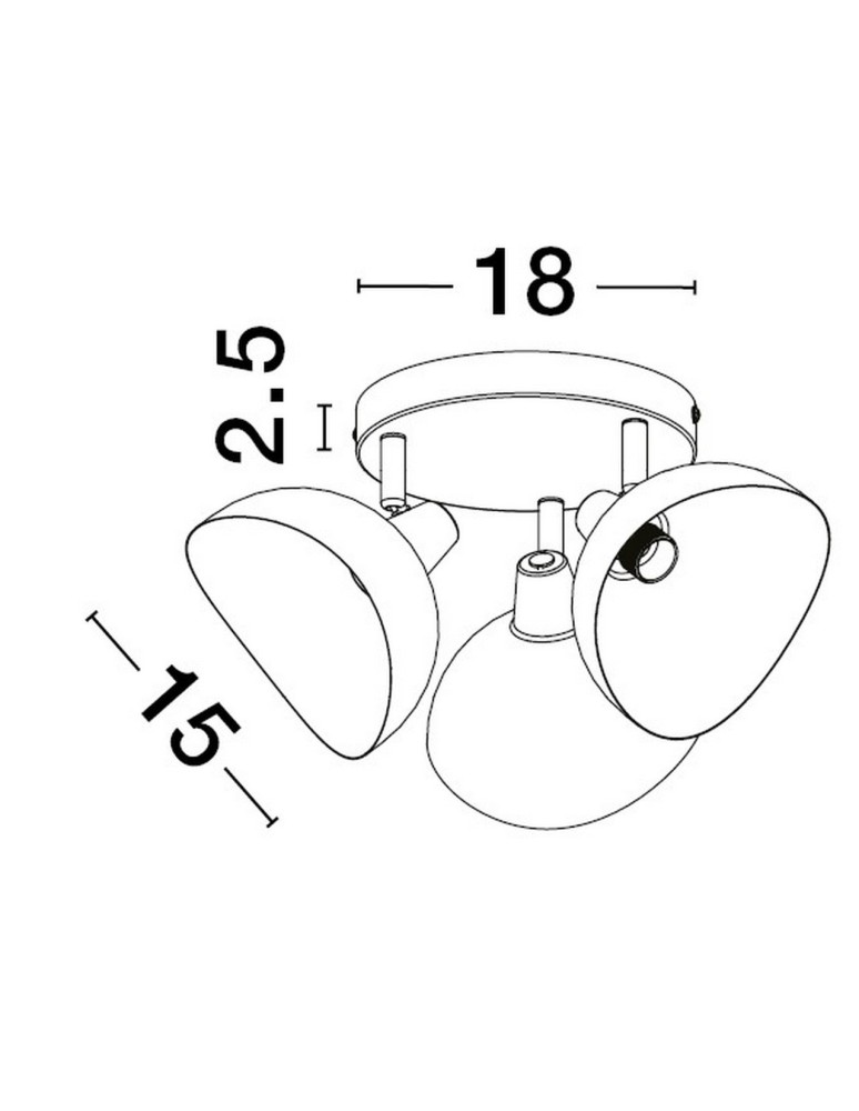 Lampy sufitowe - Luces Exclusivas BANAC Sufitowa Nowoczesna czarny 3xE14 max 5W LE43424 - product kolory-swiatla.pl 2