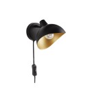 Kinkiety - Luces Exclusivas BANAC Ścienna Nowoczesna czarny 1xE14 max 5W LE43425 - product 1