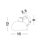 Kinkiety - Luces Exclusivas BANAC Ścienna Nowoczesna czarny 1xE14 max 5W LE43425 - product 3