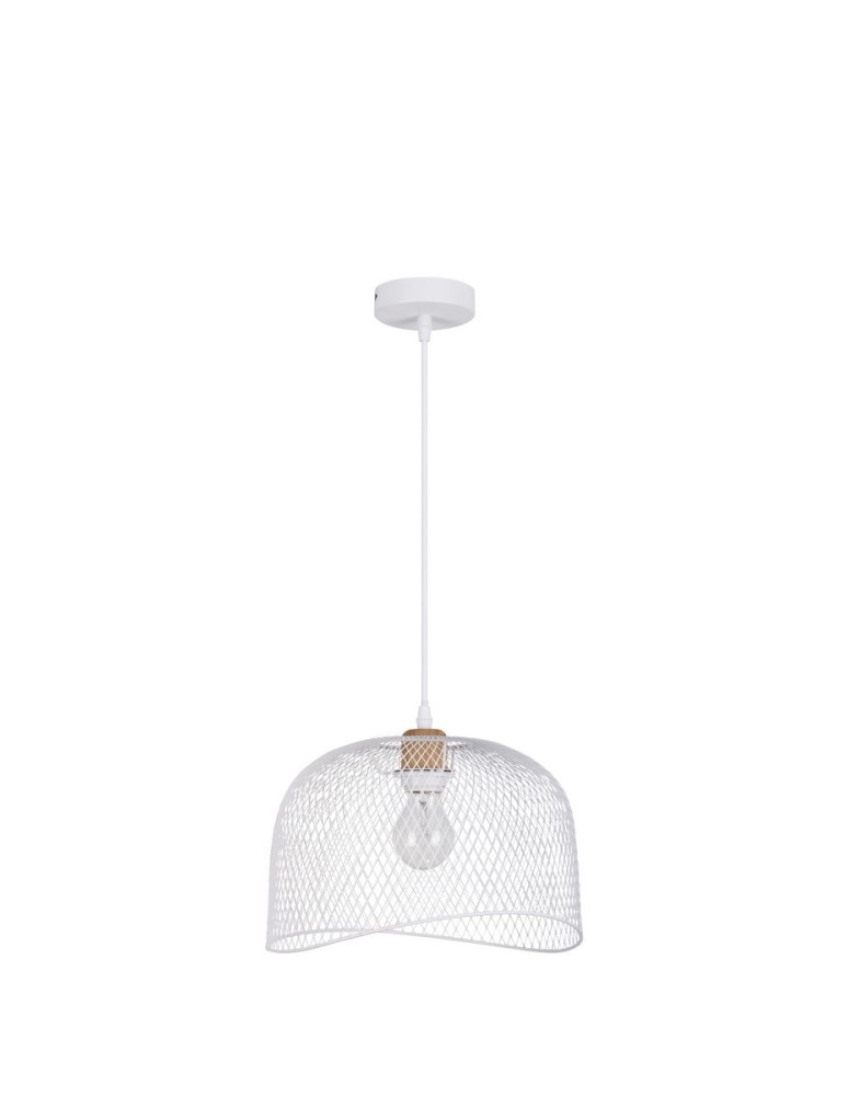Lampy wiszące pojedyncze - Luces Exclusivas BAQUE Wisząca Nowoczesna biały 1xE27 max 12W LE43431 - produkt kolory-swiatla.pl 1