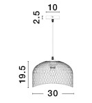 Lampy wiszące pojedyncze - Luces Exclusivas BAQUE Wisząca Nowoczesna biały 1xE27 max 12W LE43431 - product 2