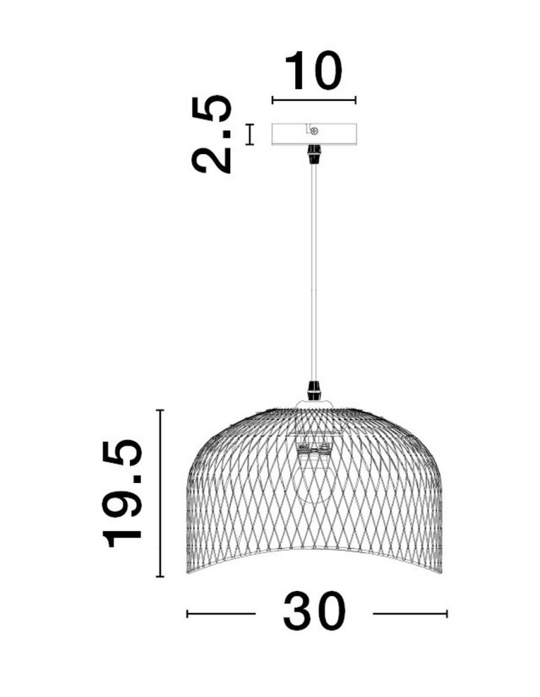 Lampy wiszące pojedyncze - Luces Exclusivas BAQUE Wisząca Nowoczesna biały 1xE27 max 12W LE43431 - product kolory-swiatla.pl 2