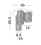 Lampy sufitowe - Luces Exclusivas BARRA Sufitowa Nowoczesna czarny 3xE14 max 5W LE43435 - produkt 2