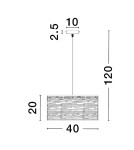 Lampy wiszące - Luces Exclusivas BARRA Wisząca Nowoczesna złoty i odcienie złota 2xE27 max 12W LE43436 - product 2