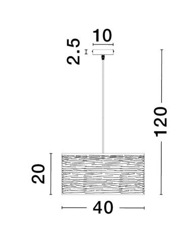 Luces Exclusivas BARRA Wisząca Nowoczesna złoty i odcienie złota 2xE27 max 12W LE43436 - produkt 2
