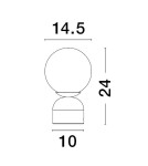 Lampki nocne - Luces Exclusivas ORILLA Stołowa biały 1xE14 max 12W LE43440 - product 3