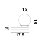 Lampy stołowe dekoracyjne - Luces Exclusivas MERINO Stołowa szary i odcienie szarości 1xE14 max 5W LE43441 - product 3