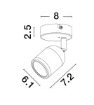 Kinkiety łazienkowe - Luces Exclusivas ACALAN Ścienna Łazienkowa IP44 czarny 1xE27 max 10W LE43447 - product 2