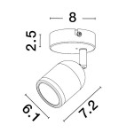 Kinkiety łazienkowe - Luces Exclusivas ACALAN Ścienna Łazienkowa IP44 biały 1xGU10 max 10W LE43448 - product 2