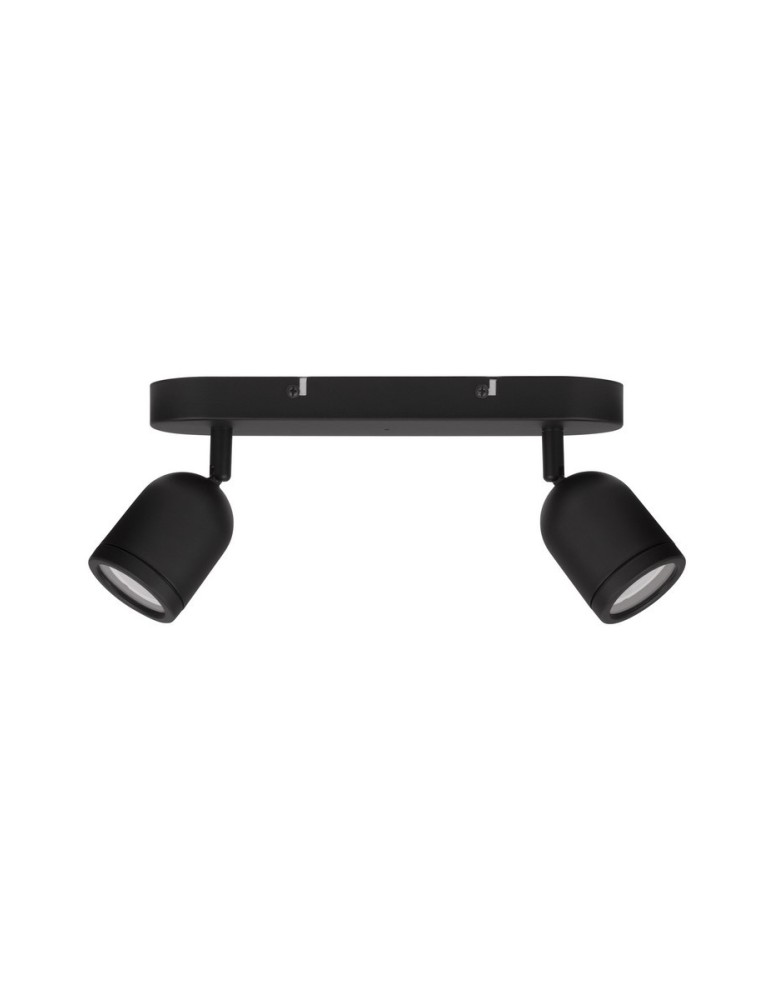 Lampy sufitowe łazienkowe - Luces Exclusivas ACALAN Ścienna Łazienkowa IP44 czarny 2xGU10 max 10W LE43449 - produkt kolory-swiatla.pl 1