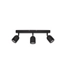Lampy sufitowe łazienkowe - Luces Exclusivas ACALAN Ścienna Łazienkowa IP44 czarny 3xGU10 max 10W LE43451 - product 1