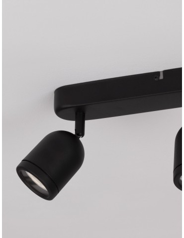 Luces Exclusivas ACALAN Ścienna Łazienkowa IP44 czarny 3xGU10 max 10W LE43451 - product 2