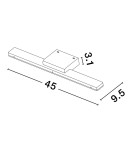 Kinkiety łazienkowe - Luces Exclusivas ACANOA Ścienna Łazienkowa IP44 szary i odcienie szarości 1xLED max 12W 3000K LE43456 - product 2