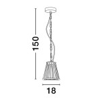 Lampy wiszące - Luces Exclusivas ACEVES Zewnętrzna Wisząca IP65 czarny 1xLED max 6W 3000K LE73511 - product 3