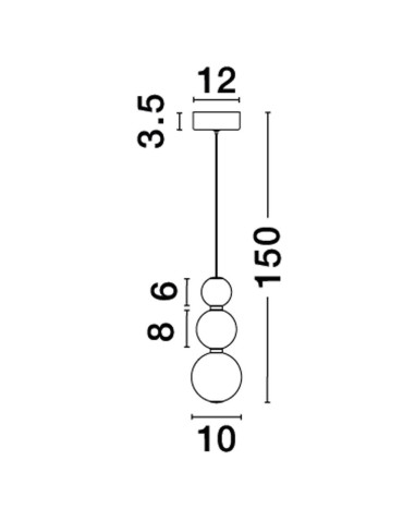 Luces Exclusivas MOCA Wisząca Nowoczesna srebrny i odcienie srebra 1xLED max 11W 3000K LE43465 - produkt 2