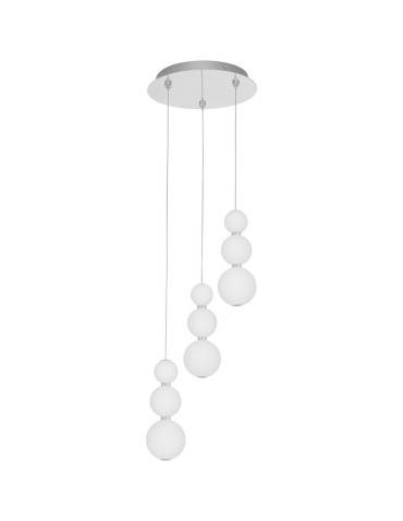 Luces Exclusivas MOCA Wisząca Nowoczesna srebrny i odcienie srebra 1xLED max 23W 3000K LE43466
