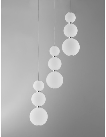 Luces Exclusivas MOCA Wisząca Nowoczesna srebrny i odcienie srebra 1xLED max 23W 3000K LE43466 - produkt 2
