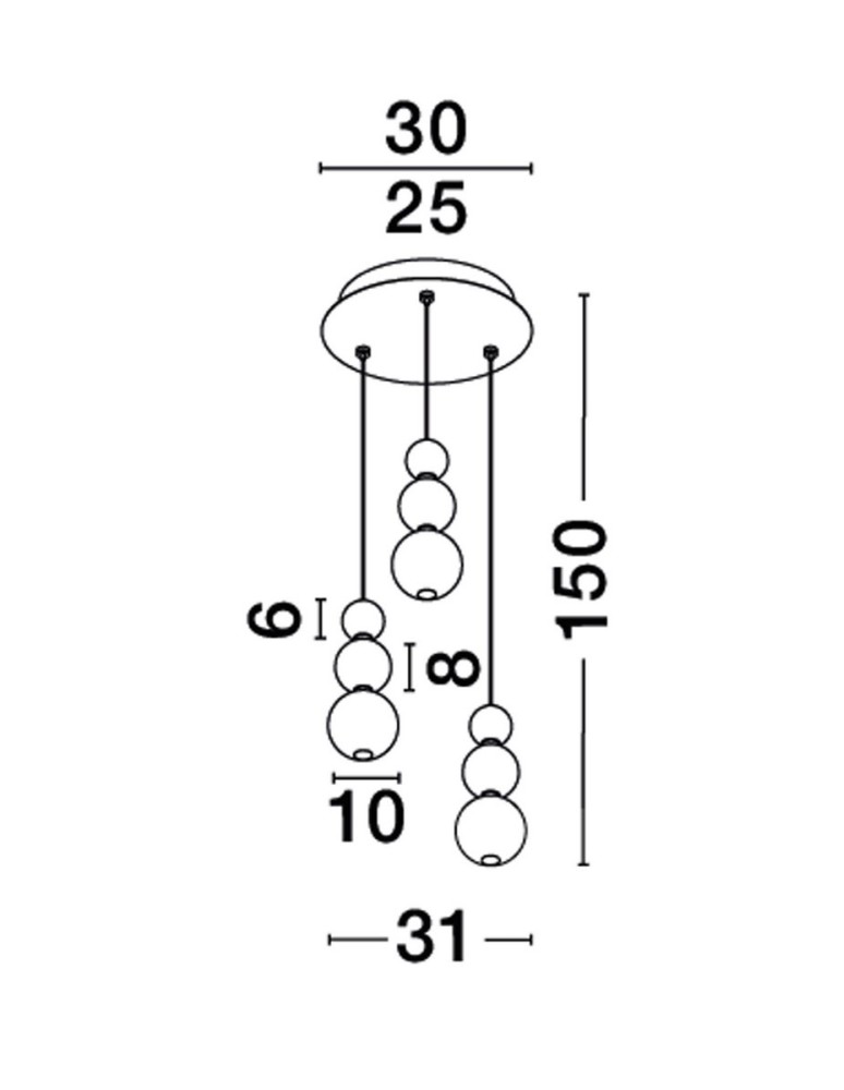 Lampy wiszące - Luces Exclusivas MOCA Wisząca Nowoczesna srebrny i odcienie srebra 1xLED max 23W 3000K LE43466 - produkt kolory-swiatla.pl 3