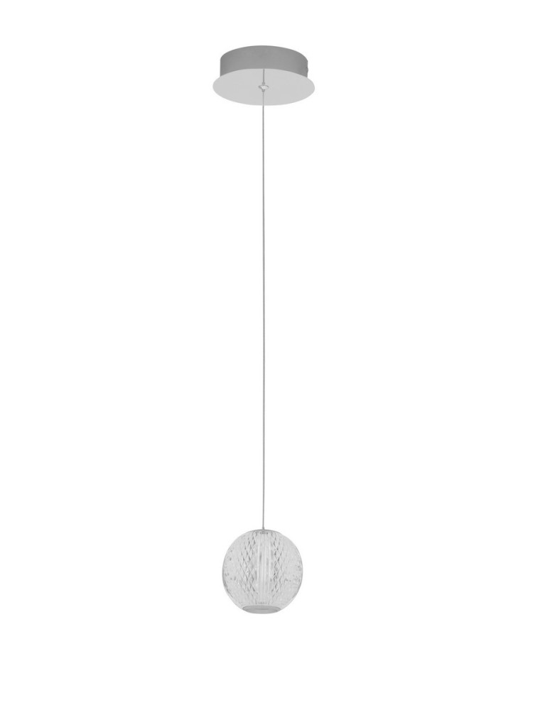 Lampy wiszące - Luces Exclusivas CANA Wisząca Nowoczesna srebrny i odcienie srebra 1xLED max 6W 3200K LE43471 - produkt kolory-swiatla.pl 1