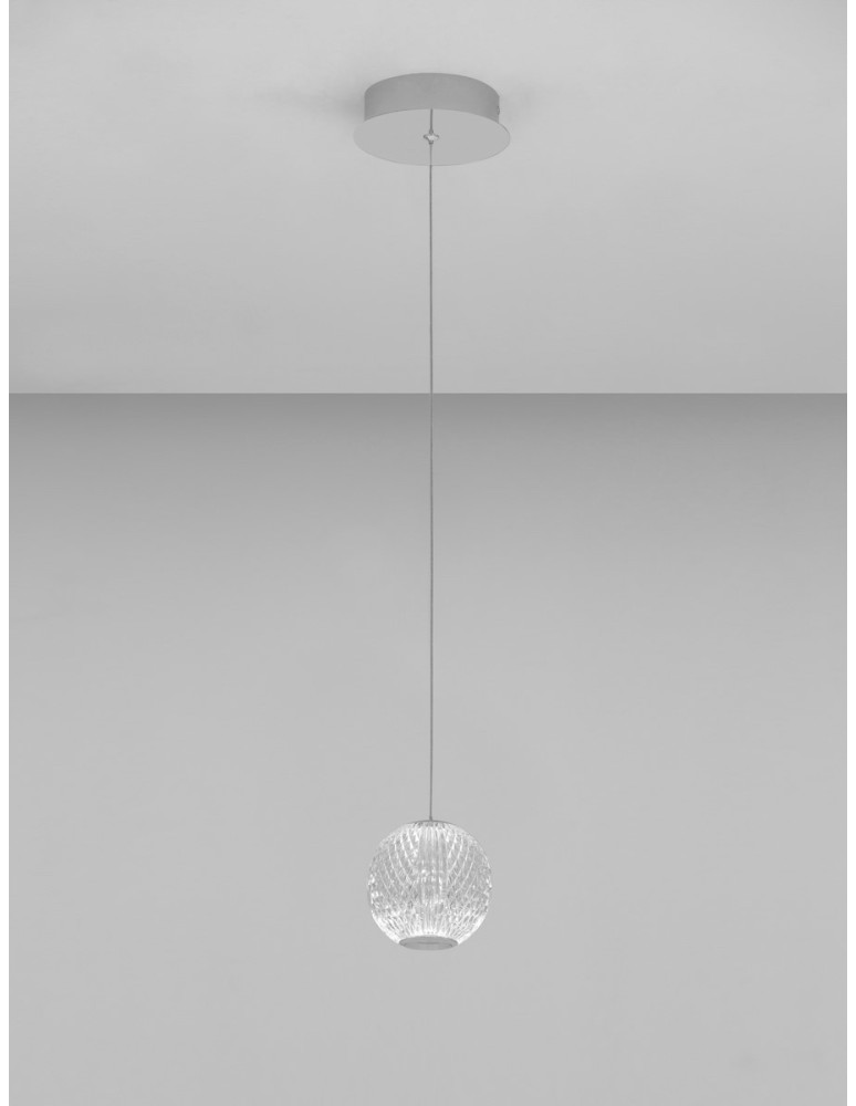 Luces Exclusivas CANA Wisząca Nowoczesna srebrny i odcienie srebra 1xLED max 6W 3200K LE43471