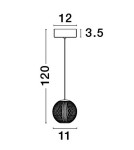 Lampy wiszące - Luces Exclusivas CANA Wisząca Nowoczesna srebrny i odcienie srebra 1xLED max 6W 3200K LE43471 - product 5
