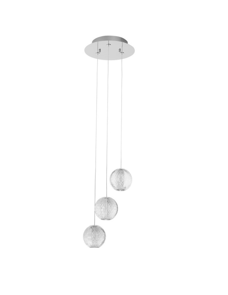Lampy wiszące - Luces Exclusivas CANA Wisząca Nowoczesna srebrny i odcienie srebra 1xLED max 16W 3200K LE43472 - produkt kolory-swiatla.pl 1