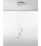 Lampy wiszące - Luces Exclusivas CANA Wisząca Nowoczesna srebrny i odcienie srebra 1xLED max 16W 3200K LE43472 - product 2