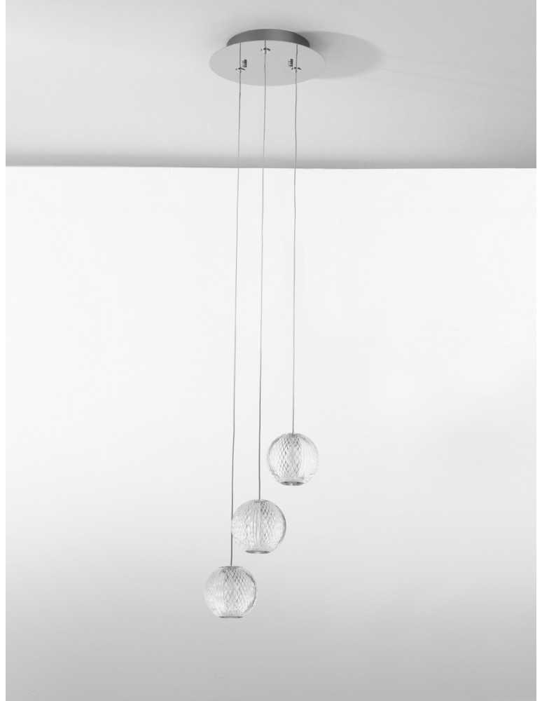 Luces Exclusivas CANA Wisząca Nowoczesna srebrny i odcienie srebra 1xLED max 16W 3200K LE43472