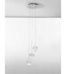 Lampy wiszące - Luces Exclusivas CANA Wisząca Nowoczesna srebrny i odcienie srebra 1xLED max 16W 3200K LE43472 - product 3