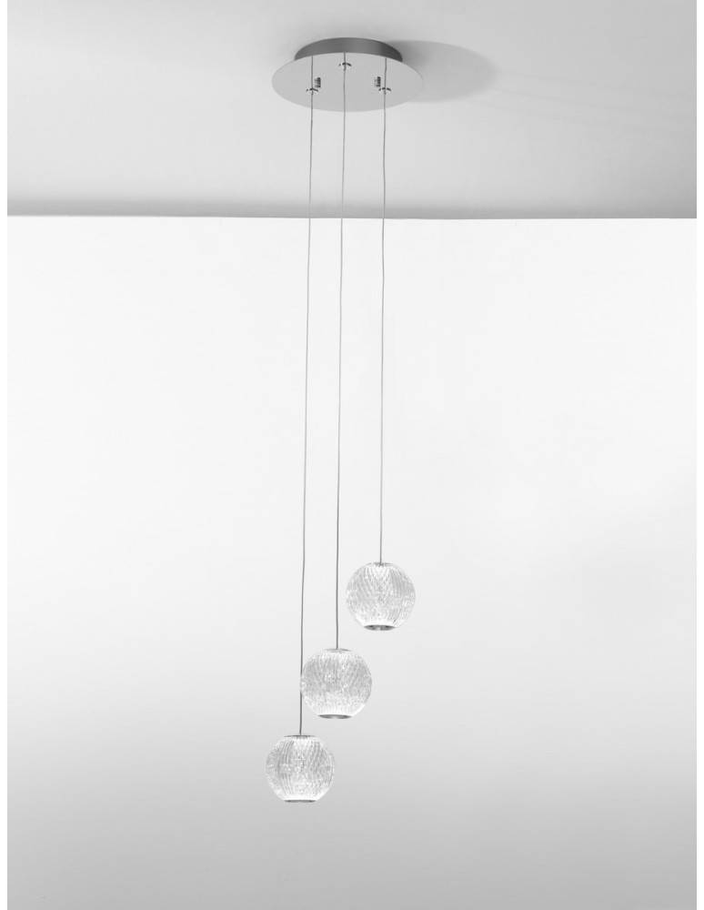 Luces Exclusivas CANA Wisząca Nowoczesna srebrny i odcienie srebra 1xLED max 16W 3200K LE43472