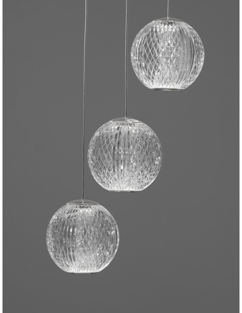 Luces Exclusivas CANA Wisząca Nowoczesna srebrny i odcienie srebra 1xLED max 16W 3200K LE43472
